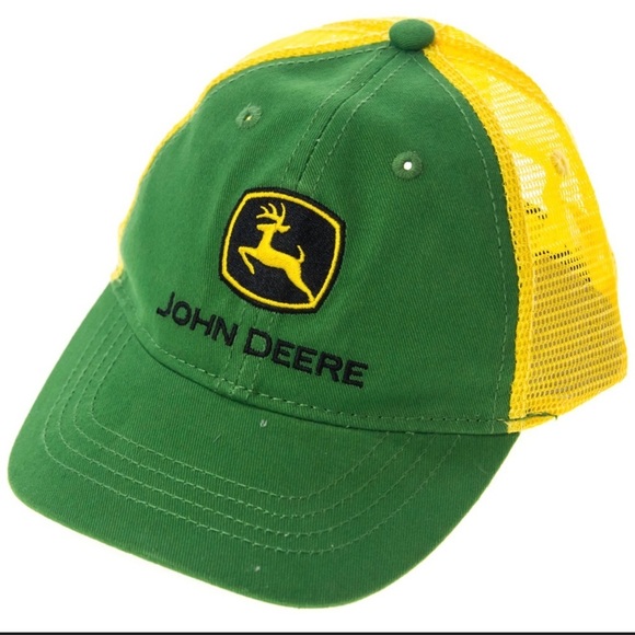 John Deere Other - John Deere Green and Yellow Mesh Cap Trucker Hat